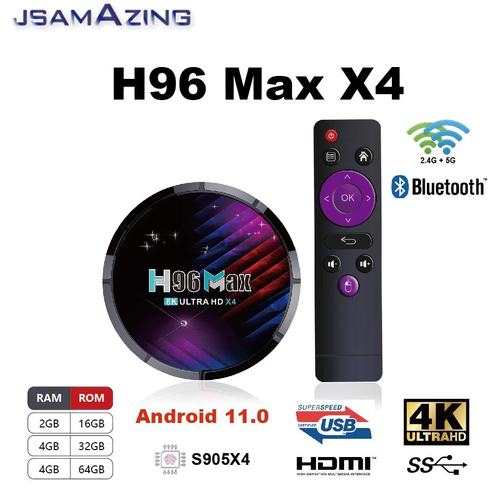 2022 Ʈ TV ڽ, Ʈ ̵ ÷̾, ȵ̵ 11, Amlogic S905X4, 2 GB, 4GB RAM16, 32 GB, 64GB, 8K, 24fps, 3D , 2.4G  5G